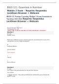 BIOD 121 Portage Learning Module 2 Exam Essentials in Nutrition-2021&sol;2022 