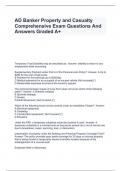 AD Banker Property and Casualty Comprehensive Exam Questions And Answers Graded A+
