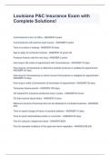 Louisiana P&C Insurance Exam with Complete Solutions&excl; 