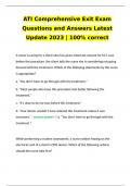 ATI Comprehensive Exit Exam Questions and Answers Latest Update 2023 &vert; 100&percnt; correct