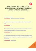 NEW JERSEY PRACTICE EXAM &vert;  QUESTIONS & ANSWERS &lpar;VERIFIED&rpar; &vert;  LATEST UPDATE &vert; GRADED A&plus;