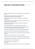 BIOLOGY 160 EXAM &num;2 &lpar;2024&rpar;
