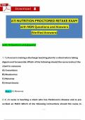 ATI Nutrition Proctored Exam Retake &lpar;2023 &sol; 2024&rpar; with Questions and Verified Answers&comma; 100&percnt; Guarantee Pass 