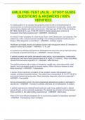 AMLS PRE-TEST &lpar;ALS&rpar; - STUDY GUIDE QUESTIONS & ANSWERS &lpar;100&percnt; VERIFIED&rpar;&period;