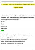 2023 NGN ATI NUTRITION PROCTORED EXAM QUESTIONS AND VERIFIED ANSWERS / A+ GRADE