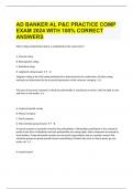  AD BANKER AL P&C PRACTICE COMP EXAM 2024 WITH 100% CORRECT ANSWERS