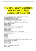 Fire Fighter (FF2) Final Exam Questions and Answers 2024 update|100% correct