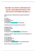 BSC2085 ANATOMY & PHYSIOLOGY EXAM 3 2024| 400 QUESTIONS AND DETAILED ANSWERS| GRADED A+