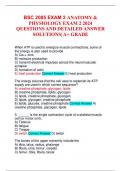 BSC 2085 EXAM 2 ANATOMY & PHYSIOLOGY EXAM 2 2024 QUESTIONS AND DETAILED ANSWER SOLUTIONS| A+ GRADE