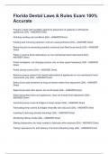 Florida Dental Laws & Rules Exam 100&percnt; Accurate 