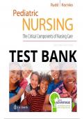 Test Bank For Pediatric Nursing The Critical Components Of Nursing Care 2nd Ed Rudd Ch 1-22 2024 Solution