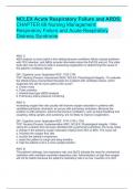 NCLEX Acute Respiratory Failure and ARDS Guide 2024 with complete solution