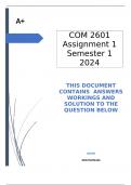 COM 2601 Assignment 1 Semester 1 2024 due march 20