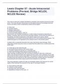 Lewis Chapter 57 - Acute Intracranial Problems (Pre-test, Bridge NCLEX, NCLEX Review)