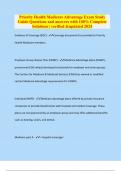 Priority Health Medicare Advantage Exam Study Guide Questions and answers with 100&percnt; Complete Solutions &vert; verified &updated 2024