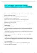PSI CA Property and Casualty Practice Examination Questions and answers 2024&sol;2025