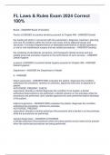 FL Laws & Rules Exam 2024 Correct 100&percnt;
