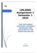 LML4806 Assignment 1  Semester 1  2024