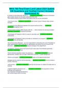 MHA 706 Final Exam Lord Latest 2024 Update 100 Questions and Verified Correct Answers Guaranteed A&plus;