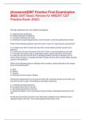 (Answered)EMT Practice Final Examination 2024; EMT-Basic Review for NREMT CBT Practice Exam 2024)