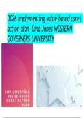 D026 Implementing value-based care| action plan  Dina Jones WESTERN GOVERNERS UNIVERSITY