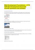 Web Development Foundations - C779 CIW Site Development Associate uCertify questions and answers
