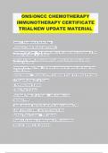 ONS&sol;ONCC CHEMOTHERAPY IMMUNOTHERAPY CERTIFICATE TRIAL NEW UPDATE MATERIAL 