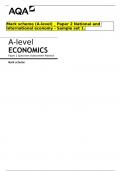   Mark scheme (A-level) _ Paper 2 National and international economy - Sample set 1