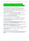 PLASTIC SURGERY CHAPTER &num;29  EXAM WITH COMPLETE SOLUTIONS