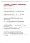 C&plus;&plus; Exam 3 &vert; questions and answers &vert; Updated 2024&sol;25