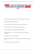 ABNM - NUCLEAR MEDICINE QUIZ 2024 QUESTIONS & ANSWERS Graded A&plus;