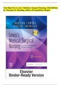 Test Bank For Lewis's Medical- Surgical Nursing, 12th Edition by Mariann M. Harding, Jeffrey Kwong,Debra Hagler