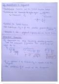 Summary - Indefinite integrals 