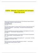  CDFM - Module 3 questions and answers latest top score.