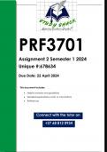 PRF3701 Assignment 2 (QUALITY ANSWERS) Semester 1 2024