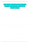 TEST BANK&colon; ESSENTIALS OF PEDIATRIC NURSING&comma; 3RD EDITION&comma; TERRI KYLE&comma; SUSAN CARMAN