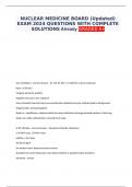 NUCLEAR MEDICINE BOARD &lpar;Updated&rpar; EXAM 2024 QUESTIONS WITH COMPLETE SOLUTIONS Already GRADED A&plus;