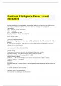 Business Intelligence Exam 1Latest 20242024