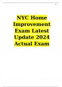 NYC Home Improvement Exam Latest Update 2024 Actual Exam