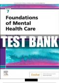 Test Bank - Foundations of Mental Health Care, 7th Edition (Morrison-Valfre, 2021), Chapter 1-33 | All Chapters Latest Update 2024