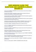 USPS WINDOW CLERK TEST QUESTIONS AND ANSWERS ALREADY GRADED A&plus;