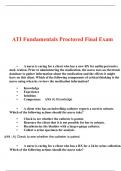 ATI Fundamentals Proctored Exam | Questions and Answers with Rationales | Rated A | LATEST 2022/ 2023