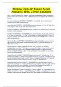 Window Clerk 421 Exam &vert; Actual Answers &vert; 100&percnt; Correct Solutions
