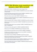 USPS SSA Window exam questions and answers rated 100&percnt; correct&excl;&excl;