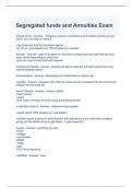 Segregated funds and Annuities Exam with 100&percnt; correct Answers