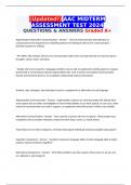 (Updated!) AAC MIDTERM ASSESSMENT TEST 2024 QUESTIONS & ANSWERS Graded A+