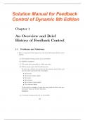 Solution Manual for Feedback Control of Dynamic Systems 8th Edition / All Chapters / Full Complete 