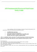ATI Fundamentals Proctored Exam Study Guide 2024 Latest Updated | Question And Answers Verified