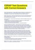CERAP Test Questions with Correct Answers