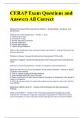 CERAP Exam Questions and Answers All Correct